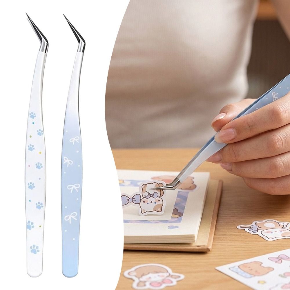 Lash Mapping Sticker - Pinça Curva de Aço Inoxidável de