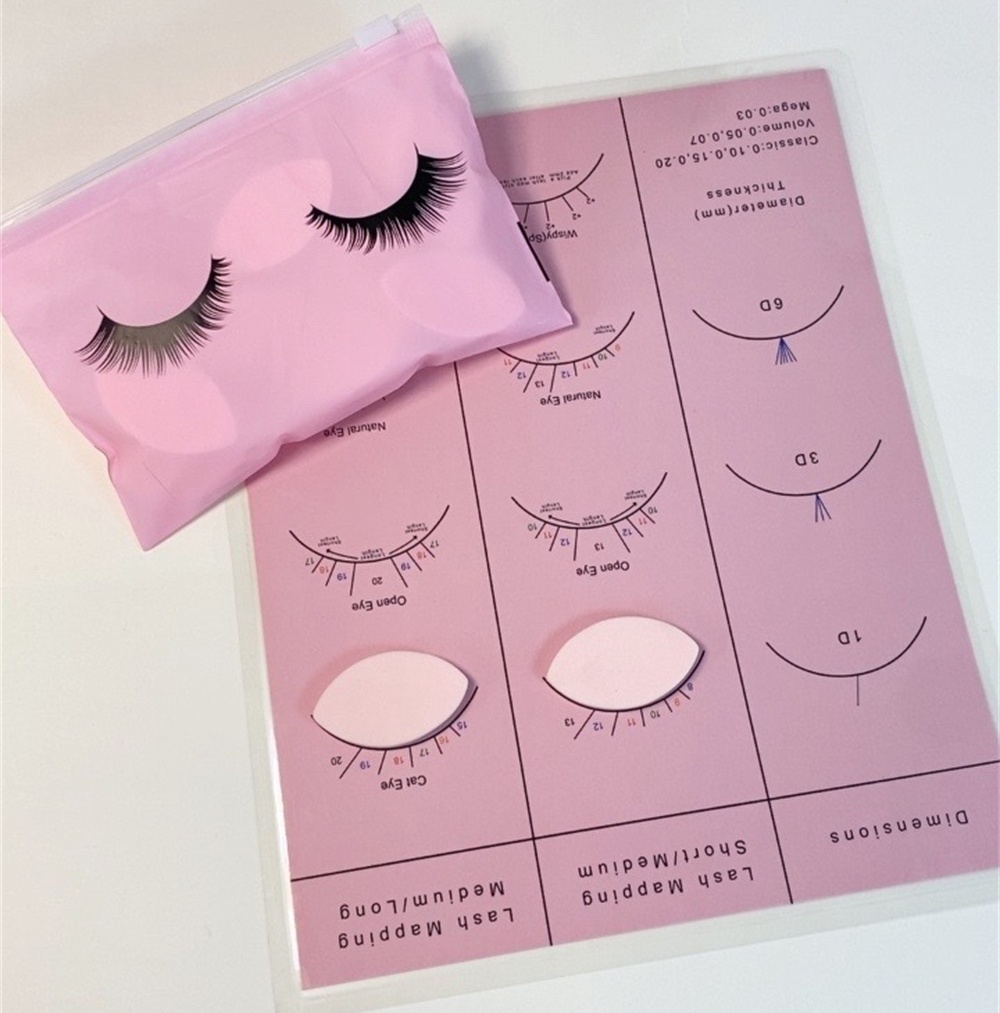 Lash Mapping Sticker - Gráfico de mapa de cílios para