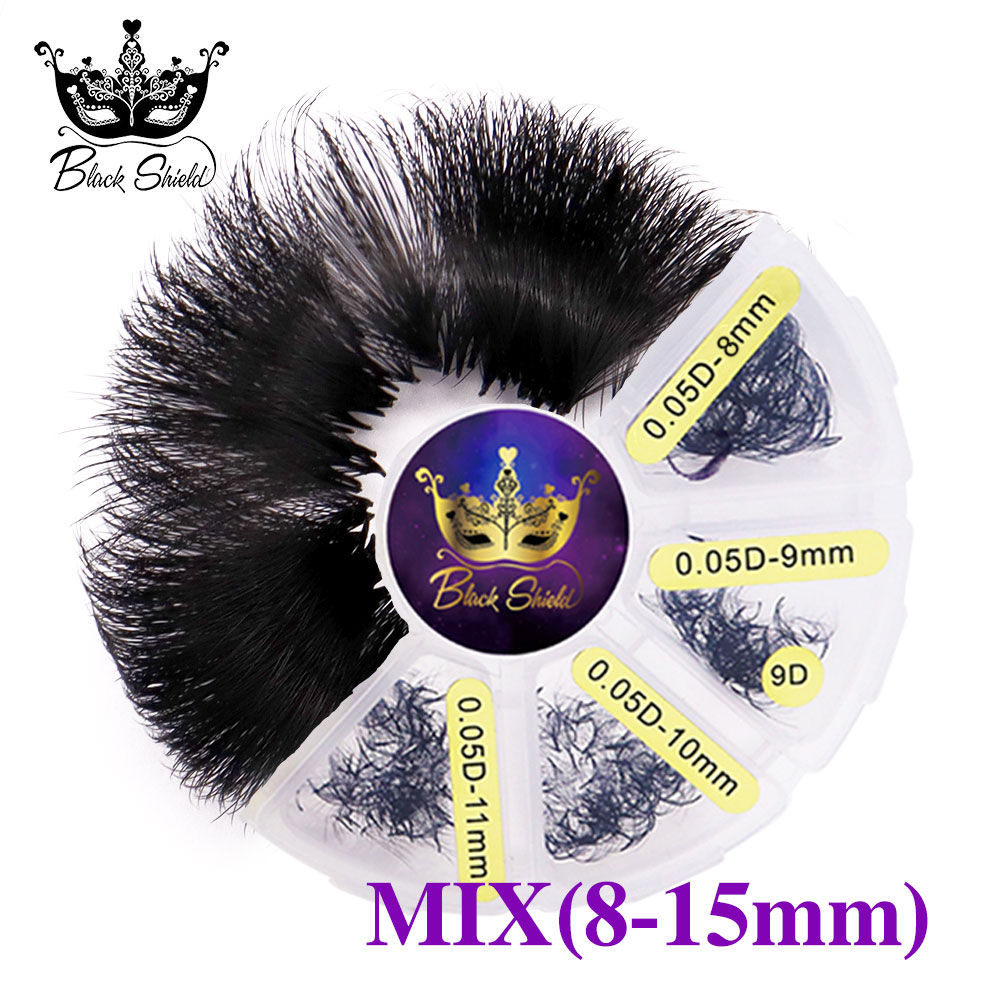 Eyelash Extension Medium - 1000 fãs ventilador solto comprimento misto
