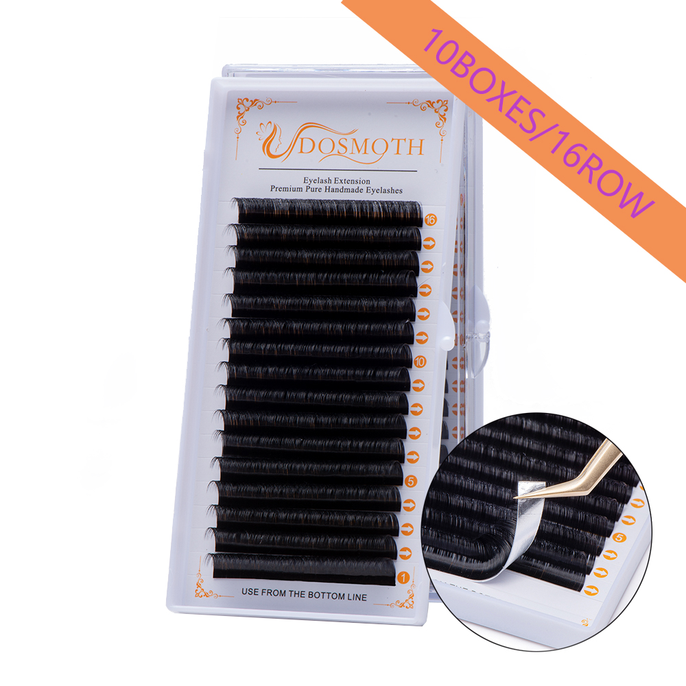Individual Lash Tray - DOSMOTH 10 caixas 16 linhas 7-16mm