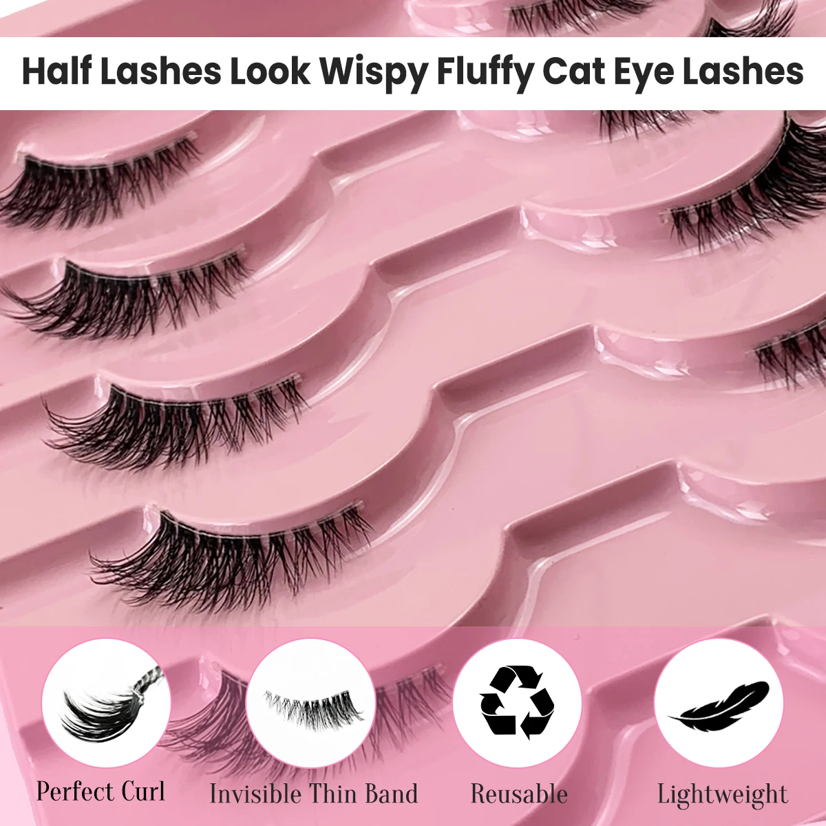 Amsdcn 10 pares de cílios de v - Eyelash Extension Medium avaliação e preço