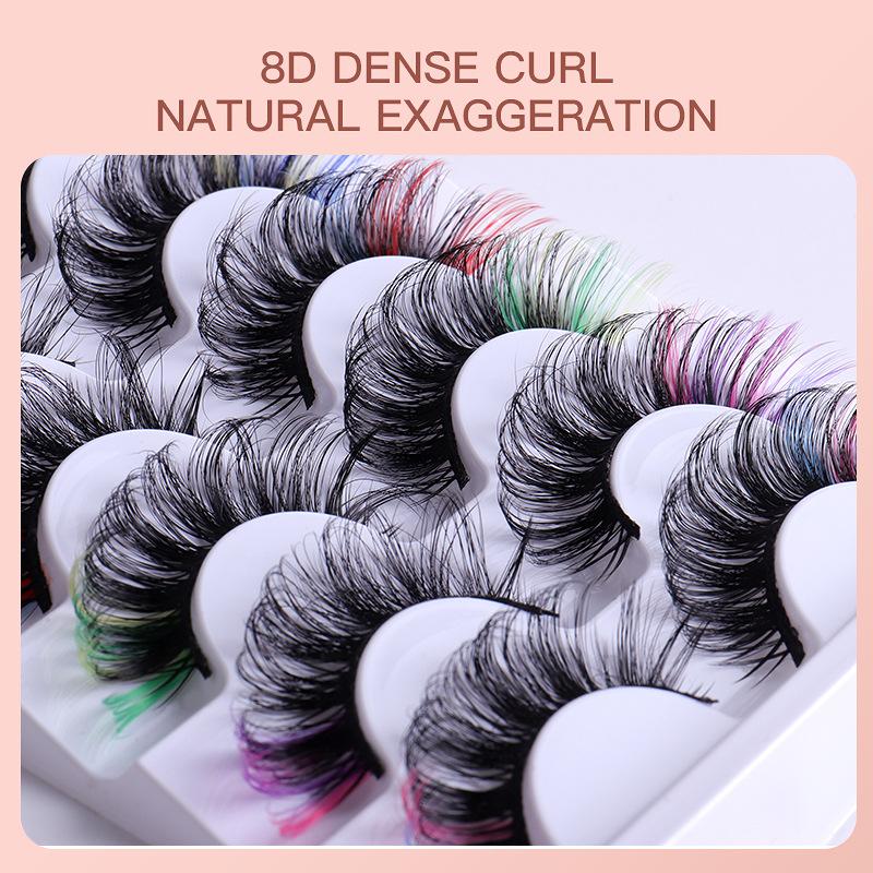 7 Pares de Cílios Postiços Col - Eyelash Extension Volume Lashes avaliação e preço