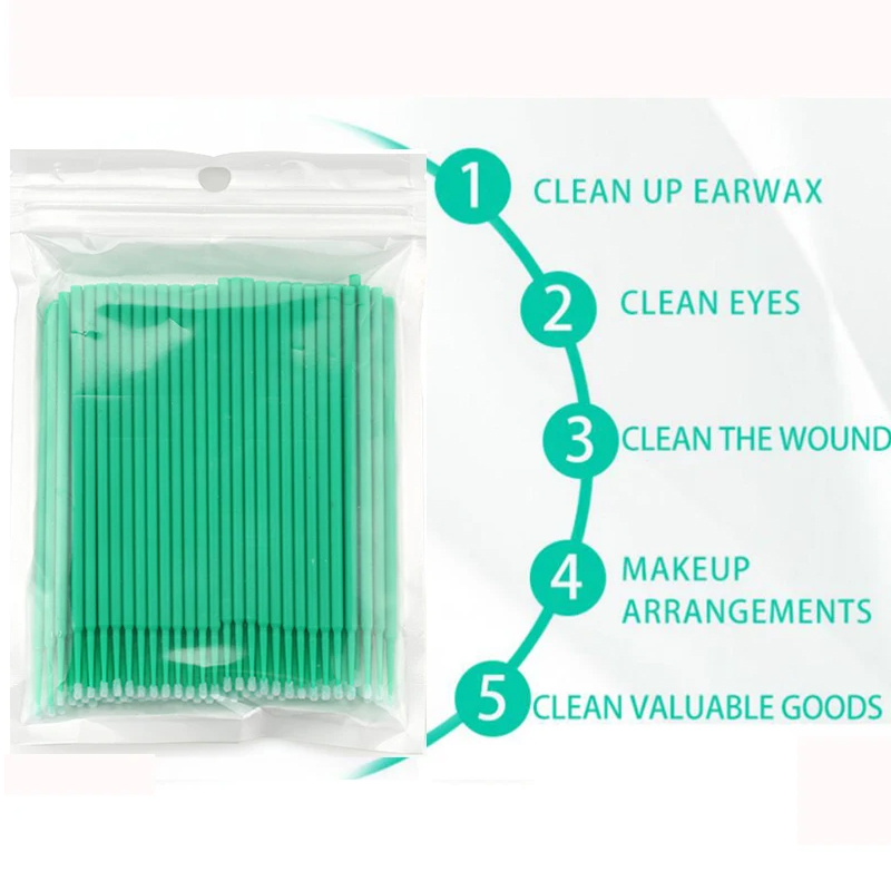 50/100 pces micro escovas desc - Eyelash Extension Eyeliner avaliação e preço