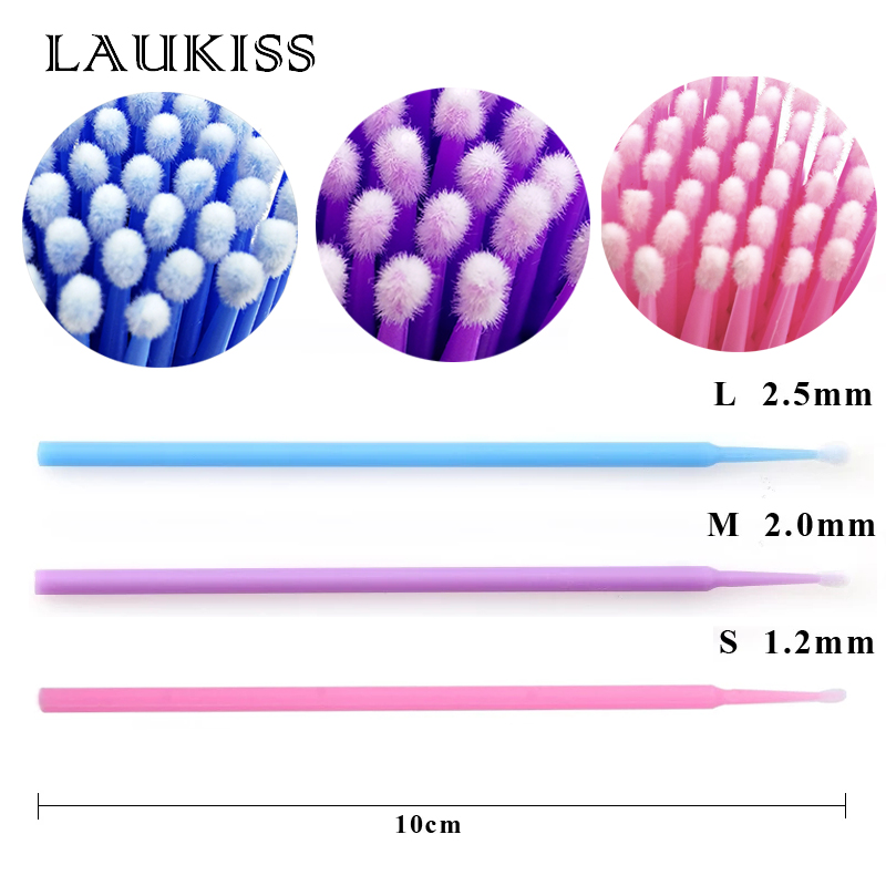100 pçs micro pincéis de maqui - Eyelash Extension Eyeliner avaliação e preço