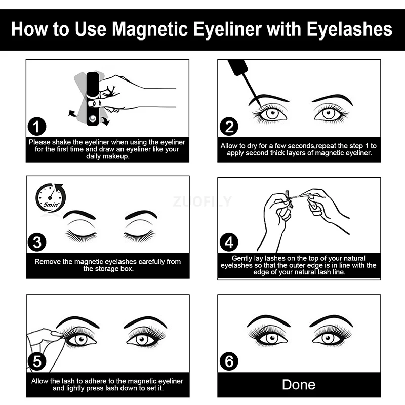 1/2 Peças Delineador Magnético - Eyelash Extension Eyeliner avaliação e preço