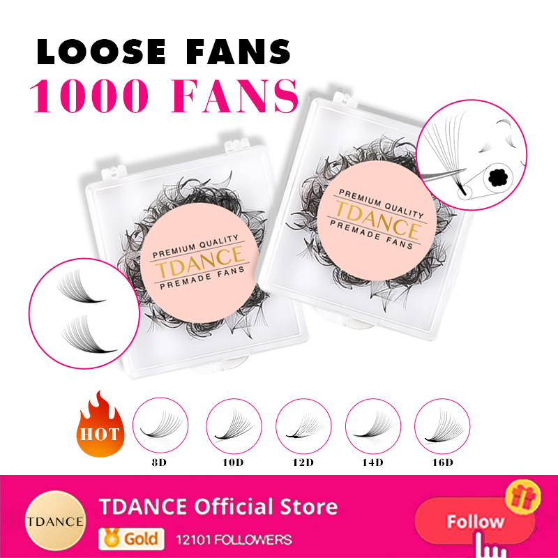 Tdance 1000 fãs soltos leque c - Eyelash Extension Medium avaliação e preço